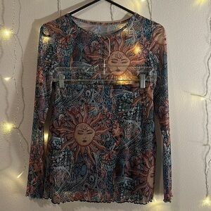 Urban Outfitters Multicolor Sun and Moon Top